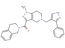 2-({1-methyl-5-[(3-phenyl-1H-pyrazol-4-yl)methyl]-4,5,6,7-tetrahydro-1H-pyrazolo[4,3-c]pyridin-3-yl}carbonyl)-1,2,3,4-tetrahydroisoquinoline