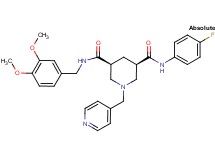 (3S,5R)-N-(3,4-dimethoxybenzyl)-N'-(4-fluorophenyl)-1-(4-pyridinylmethyl)-3,5-piperidinedicarboxamide