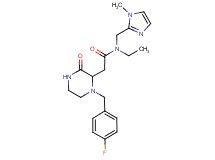 N-ethyl-2-[1-(4-fluorobenzyl)-3-oxo-2-piperazinyl]-N-[(1-methyl-1H-imidazol-2-yl)methyl]acetamide