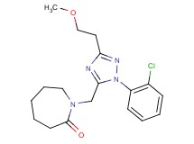 1-{[1-(2-chlorophenyl)-3-(2-methoxyethyl)-1H-1,2,4-triazol-5-yl]methyl}azepan-2-one
