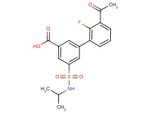 3'-acetyl-2'-fluoro-5-[(isopropylamino)sulfonyl]biphenyl-3-carboxylic acid