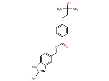 4-(3-hydroxy-3-methylbutyl)-N-[(2-methyl-1H-indol-5-yl)methyl]benzamide