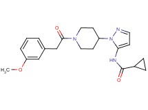 N-(1-{1-[2-(3-methoxyphenyl)acetyl]-4-piperidinyl}-1H-pyrazol-5-yl)cyclopropanecarboxamide