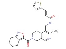 (2E)-N-{[3-methyl-7-(4,5,6,7-tetrahydro-2,1-benzisoxazol-3-ylcarbonyl)-5,6,7,8-tetrahydro-2,7-naphthyridin-4-yl]methyl}-3-(2-thienyl)acrylamide