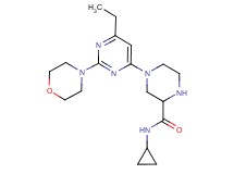 N-cyclopropyl-4-[6-ethyl-2-(4-morpholinyl)-4-pyrimidinyl]-2-piperazinecarboxamide