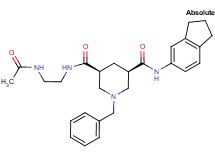 (3S,5R)-N-[2-(acetylamino)ethyl]-1-benzyl-N'-(2,3-dihydro-1H-inden-5-yl)-3,5-piperidinedicarboxamide