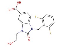 1-(2,6-difluorobenzyl)-3-(2-hydroxyethyl)-2-oxo-2,3-dihydro-1H-benzimidazole-5-carboxylic acid