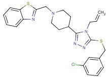2-[(4-{4-allyl-5-[(3-chlorobenzyl)thio]-4H-1,2,4-triazol-3-yl}-1-piperidinyl)methyl]-1,3-benzothiazole