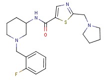 N-[1-(2-fluorobenzyl)-3-piperidinyl]-2-(1-pyrrolidinylmethyl)-1,3-thiazole-5-carboxamide