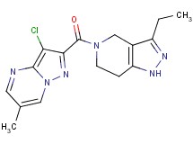 5-[(3-chloro-6-methylpyrazolo[1,5-a]pyrimidin-2-yl)carbonyl]-3-ethyl-4,5,6,7-tetrahydro-1H-pyrazolo[4,3-c]pyridine