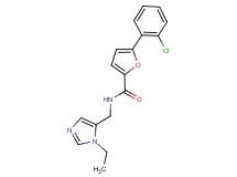 5-(2-chlorophenyl)-N-[(1-ethyl-1H-imidazol-5-yl)methyl]-2-furamide