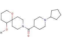 9-[(1-cyclopentyl-4-piperidinyl)carbonyl]-1-oxa-9-azaspiro[5.5]undecan-5-ol