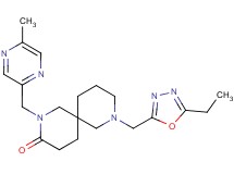 8-[(5-ethyl-1,3,4-oxadiazol-2-yl)methyl]-2-[(5-methylpyrazin-2-yl)methyl]-2,8-diazaspiro[5.5]undecan-3-one