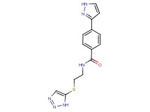 4-(1H-pyrazol-3-yl)-N-[2-(1H-1,2,3-triazol-5-ylthio)ethyl]benzamide