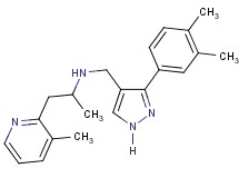 N-{[3-(3,4-dimethylphenyl)-1H-pyrazol-4-yl]methyl}-1-(3-methyl-2-pyridinyl)-2-propanamine