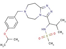 N-{1-[7-(4-isopropoxybenzyl)-6,7,8,9-tetrahydro-5H-[1,2,4]triazolo[4,3-d][1,4]diazepin-3-yl]-2-methylpropyl}methanesulfonamide
