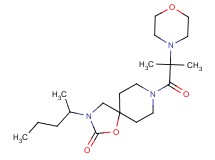 3-(1-methylbutyl)-8-(2-methyl-2-morpholin-4-ylpropanoyl)-1-oxa-3,8-diazaspiro[4.5]decan-2-one