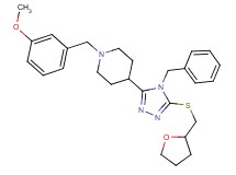 4-{4-benzyl-5-[(tetrahydro-2-furanylmethyl)thio]-4H-1,2,4-triazol-3-yl}-1-(3-methoxybenzyl)piperidine