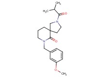 2-isobutyryl-7-(3-methoxybenzyl)-2,7-diazaspiro[4.5]decan-6-one