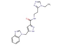 5-(1H-benzimidazol-1-ylmethyl)-N-[2-(4-ethyl-4H-1,2,4-triazol-3-yl)ethyl]-1H-pyrazole-3-carboxamide