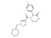 4-{[1-(cyclohexylmethyl)-1H-1,2,3-triazol-4-yl]carbonyl}-3-(4-fluorophenyl)-2-piperazinone