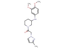 N-(3,4-dimethoxyphenyl)-1-[(3-methyl-1H-pyrazol-1-yl)acetyl]-3-piperidinamine