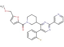 5-(2-fluorophenyl)-4-{1-[5-(methoxymethyl)-2-furoyl]-3-piperidinyl}-2-(3-pyridinyl)pyrimidine