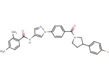 N-[1-(4-{[3-(4-fluorophenyl)-1-pyrrolidinyl]carbonyl}phenyl)-1H-pyrazol-4-yl]-2,4-dimethylbenzamide