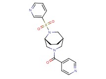 (1S*,5R*)-3-isonicotinoyl-6-(pyridin-3-ylsulfonyl)-3,6-diazabicyclo[3.2.2]nonane