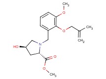 methyl (2S*,4R*)-4-hydroxy-1-{3-methoxy-2-[(2-methylprop-2-en-1-yl)oxy]benzyl}pyrrolidine-2-carboxylate