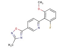2-(2-fluoro-6-methoxyphenyl)-5-(3-methyl-1,2,4-oxadiazol-5-yl)pyridine
