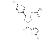 N-[(3S*,4R*)-1-[(5-chloro-2-thienyl)carbonyl]-4-(4-methylphenyl)-3-pyrrolidinyl]acetamide
