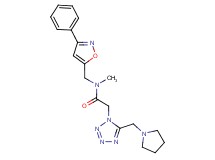 N-methyl-N-[(3-phenyl-5-isoxazolyl)methyl]-2-[5-(1-pyrrolidinylmethyl)-1H-tetrazol-1-yl]acetamide