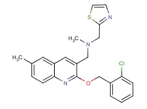 ({2-[(2-chlorobenzyl)oxy]-6-methyl-3-quinolinyl}methyl)methyl(1,3-thiazol-2-ylmethyl)amine