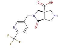 rel-(3aS,6aS)-1-oxo-2-{[6-(trifluoromethyl)-3-pyridinyl]methyl}hexahydropyrrolo[3,4-c]pyrrole-3a(1H)-carboxylic acid hydrochloride