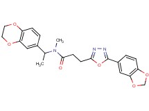3-[5-(1,3-benzodioxol-5-yl)-1,3,4-oxadiazol-2-yl]-N-[1-(2,3-dihydro-1,4-benzodioxin-6-yl)ethyl]-N-methylpropanamide