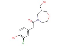 2-chloro-4-{2-[6-(hydroxymethyl)-1,4-oxazepan-4-yl]-2-oxoethyl}phenol