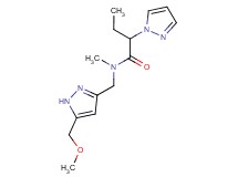 N-{[5-(methoxymethyl)-1H-pyrazol-3-yl]methyl}-N-methyl-2-(1H-pyrazol-1-yl)butanamide