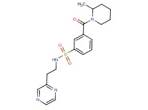 3-[(2-methylpiperidin-1-yl)carbonyl]-N-(2-pyrazin-2-ylethyl)benzenesulfonamide