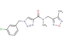 1-(3-chlorobenzyl)-N-methyl-N-[(4-methyl-1,2,5-oxadiazol-3-yl)methyl]-1H-1,2,3-triazole-4-carboxamide