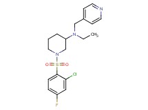 1-[(2-chloro-4-fluorophenyl)sulfonyl]-N-ethyl-N-(4-pyridinylmethyl)-3-piperidinamine