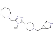 rel-(1R,5S,6r)-6-({4-[5-(1-azepanylmethyl)-4-methyl-4H-1,2,4-triazol-3-yl]-1-piperidinyl}methyl)-3-azabicyclo[3.1.0]hexane dihydrochloride