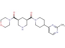 4-[((3S*,5R*)-5-{[4-(2-methylpyrimidin-4-yl)piperidin-1-yl]carbonyl}piperidin-3-yl)carbonyl]morpholine