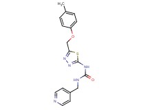 N-{5-[(4-methylphenoxy)methyl]-1,3,4-thiadiazol-2-yl}-N'-(4-pyridinylmethyl)urea trifluoroacetate
