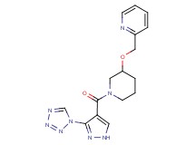 2-{[(1-{[3-(1H-tetrazol-1-yl)-1H-pyrazol-4-yl]carbonyl}-3-piperidinyl)oxy]methyl}pyridine