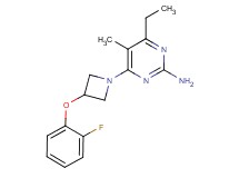 4-ethyl-6-[3-(2-fluorophenoxy)azetidin-1-yl]-5-methylpyrimidin-2-amine