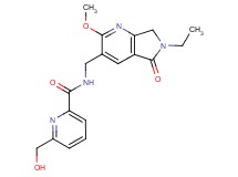 N-[(6-ethyl-2-methoxy-5-oxo-6,7-dihydro-5H-pyrrolo[3,4-b]pyridin-3-yl)methyl]-6-(hydroxymethyl)pyridine-2-carboxamide