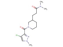 3-{1-[(4-chloro-1-methyl-1H-pyrazol-3-yl)carbonyl]-3-piperidinyl}-N,N-dimethylpropanamide