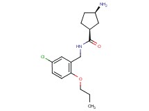 rel-(1S,3R)-3-amino-N-(5-chloro-2-propoxybenzyl)cyclopentanecarboxamide hydrochloride