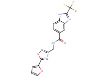 N-{[5-(2-furyl)-1,2,4-oxadiazol-3-yl]methyl}-2-(trifluoromethyl)-1H-benzimidazole-5-carboxamide